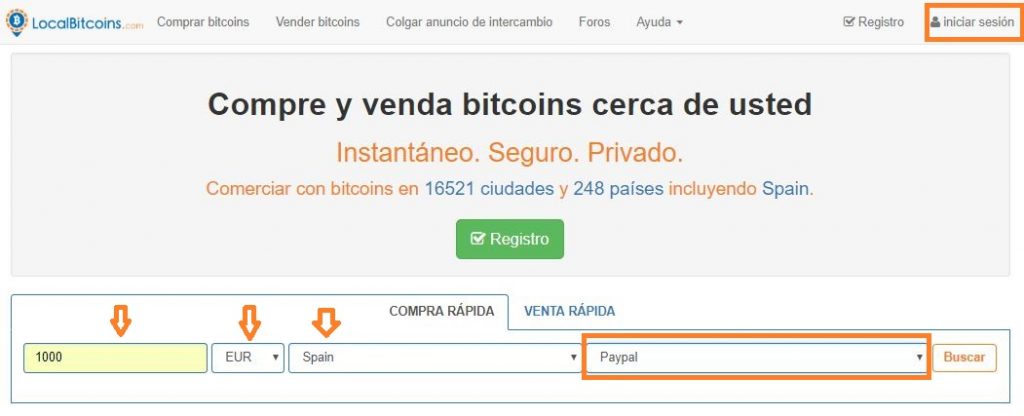 Cómo comprar bitcoins con PayPal en LocalBitcoins
