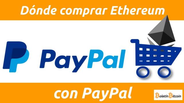 Dónde comprar Ethereum con PayPal