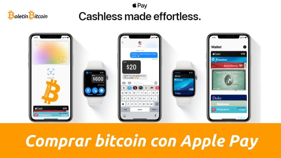 Comprar bitcoins con Apple Pay